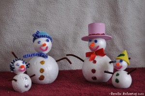 Famille bonhomme de neige