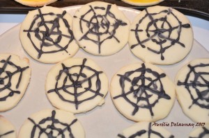 Biscuits sablés d'Halloween - Toile d'araignée