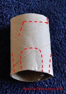 Renne en rouleau de papier toilette - Etape 2