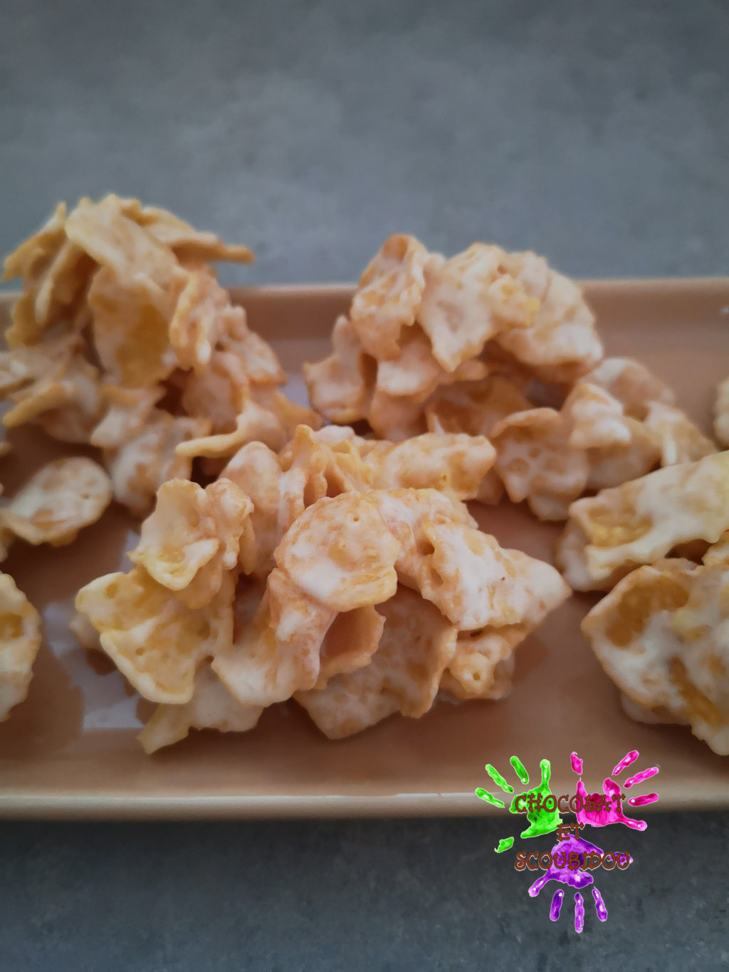 Roses des sables au chocolat blanc Chocolat et Scoubidou