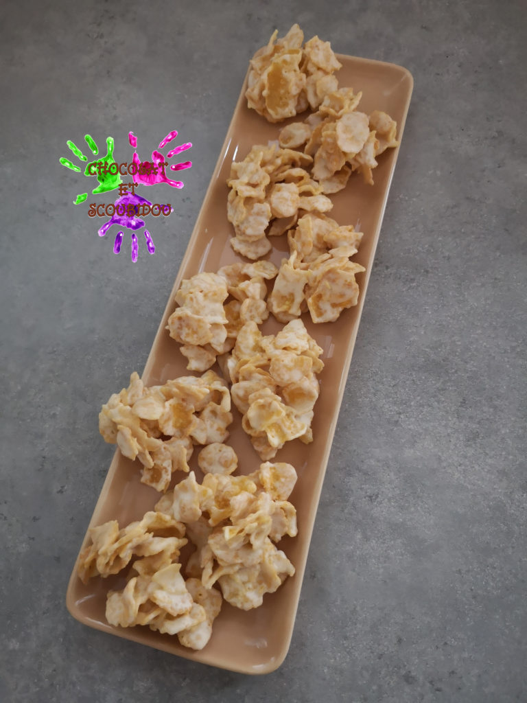 Roses des sables au chocolat blanc Chocolat et Scoubidou