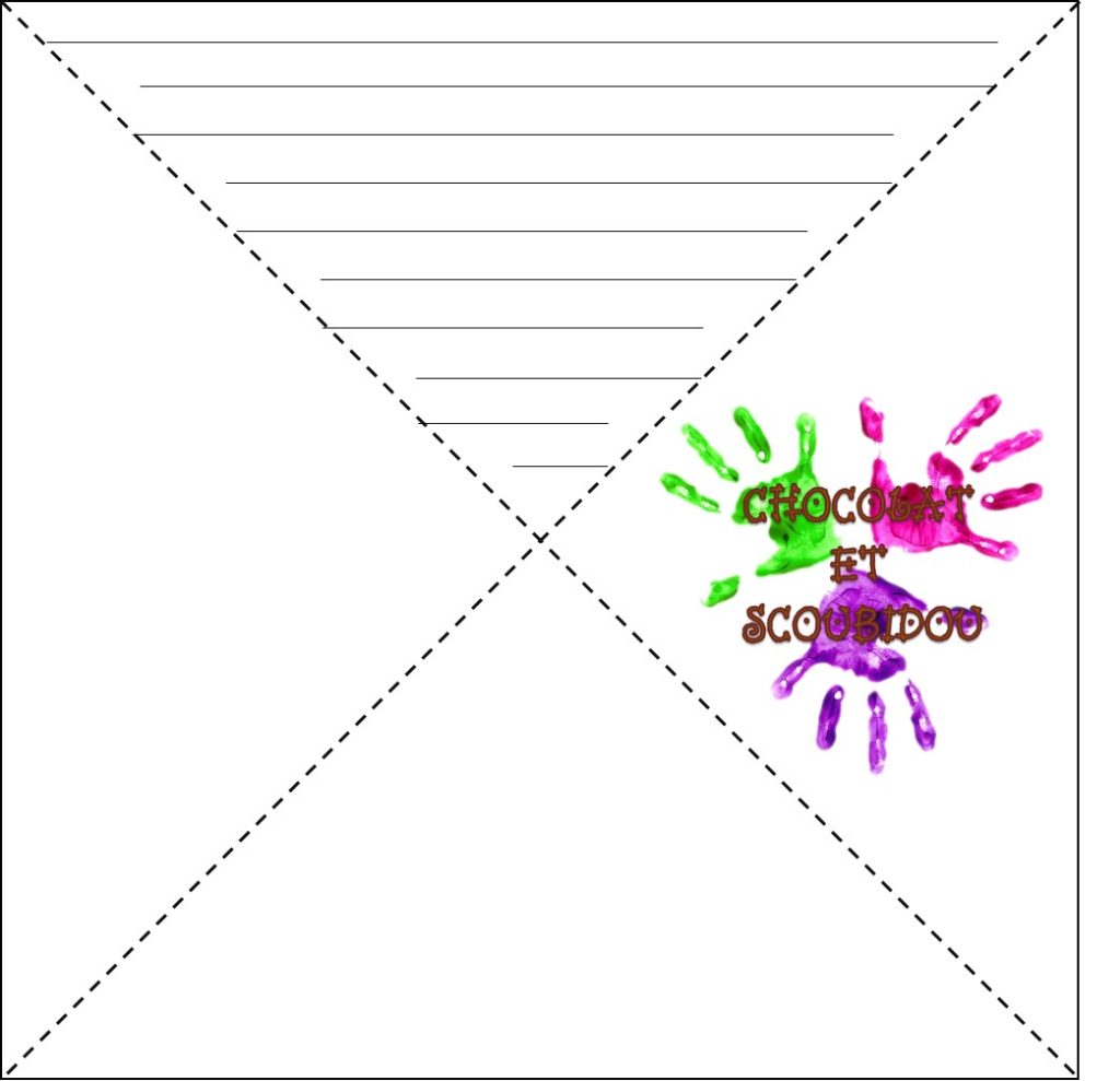 Dentelle de papier carré - gabarit