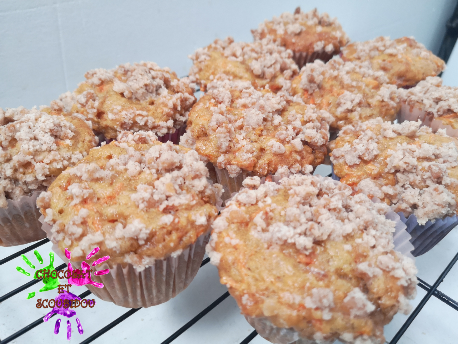 Muffins à La Carotte Croustillants Et Moelleux Chocolat Et Scoubidou 