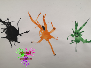 Peinture à la paille - monstres rigolos