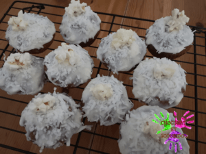 Cupcake à la banane glaçage noix de coco