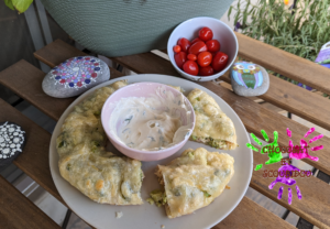 Anneau fourré au fromage, poulet et brocoli
