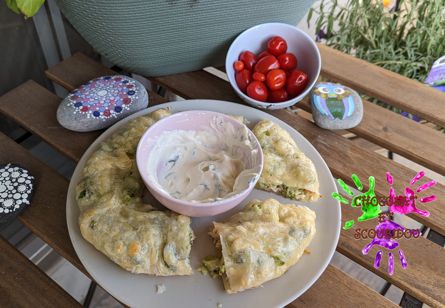 Anneau fourré au fromage poulet et brocoli 1