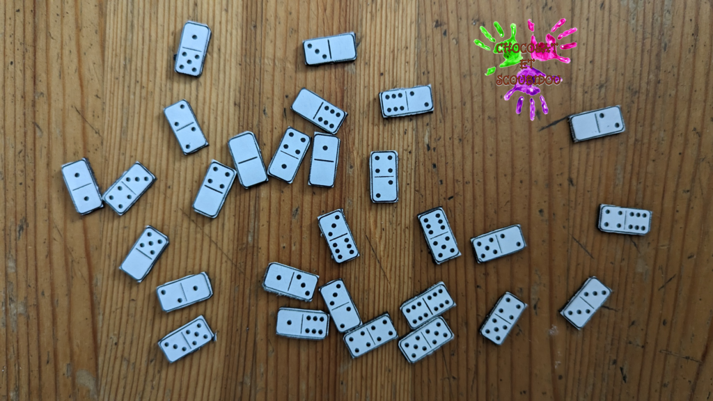 Jeu de voyage - Dominos - fabriquer les dominos