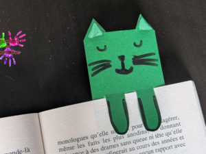Marque-pages chats en papier récupéré