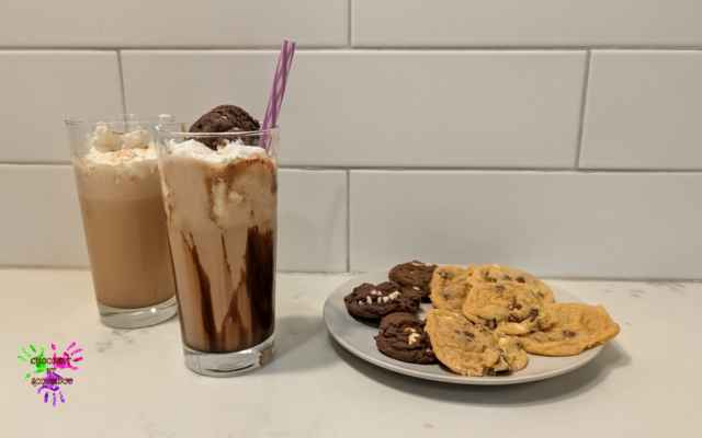 Milkshake au chocolat et cookies
