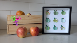 Tableau de pommes en 3D en papier