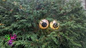 DIY Halloween : fabriquer de gros yeux lumineux à accrocher dans un arbre